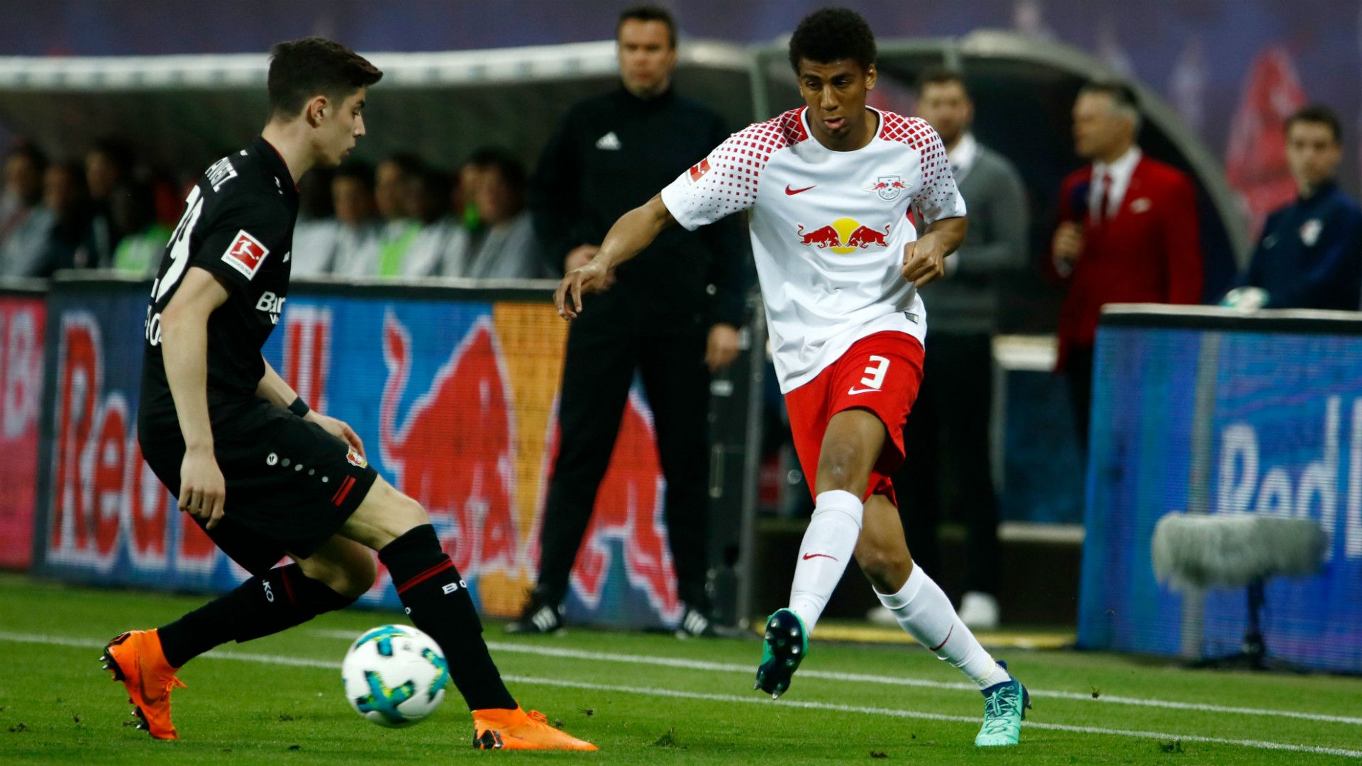 KAI HAVERTZ BAYER LEVERKUSEN BERNARDO RB LEIPZIG GERMAN BUNDESLIGA 09042018