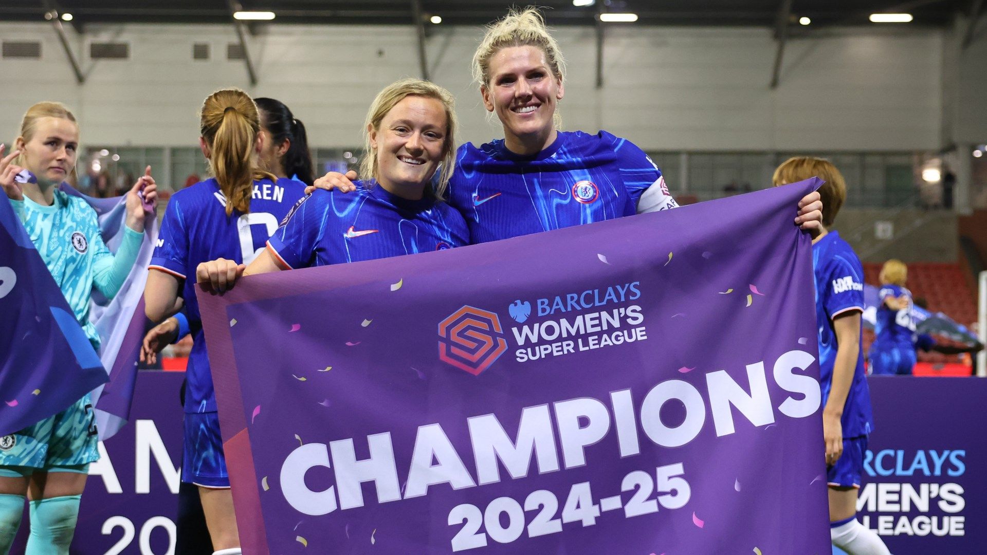 Erin Cuthbert Millie Bright Chelsea Women WSL champions 2024-25