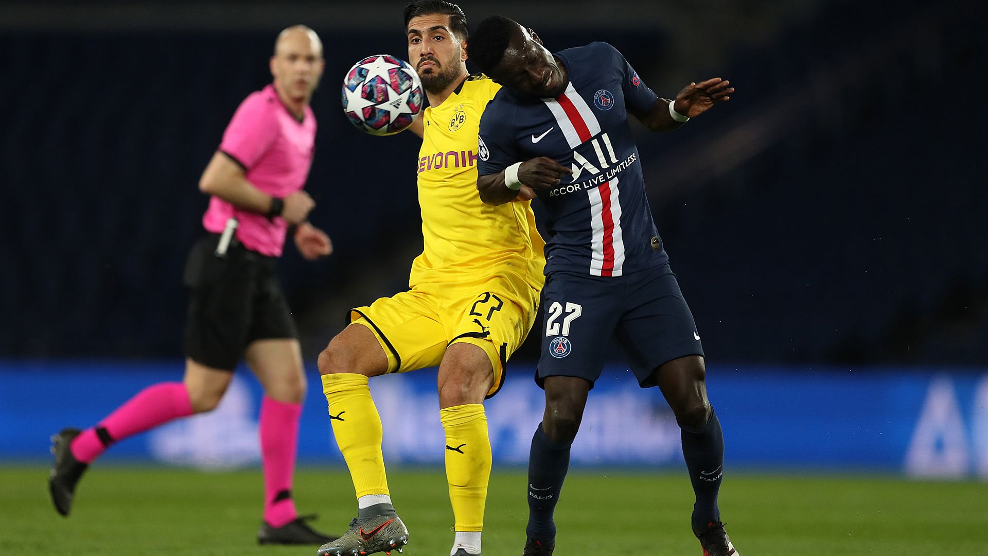 Emre Can Idrissa Gueye PSG Borussia Dortmund