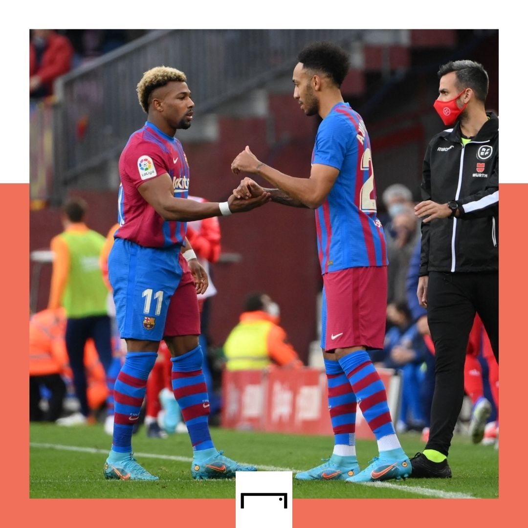 Adama Traore Pierre-Emerick Aubameyang Barcelona La Liga 2021-22 GFX