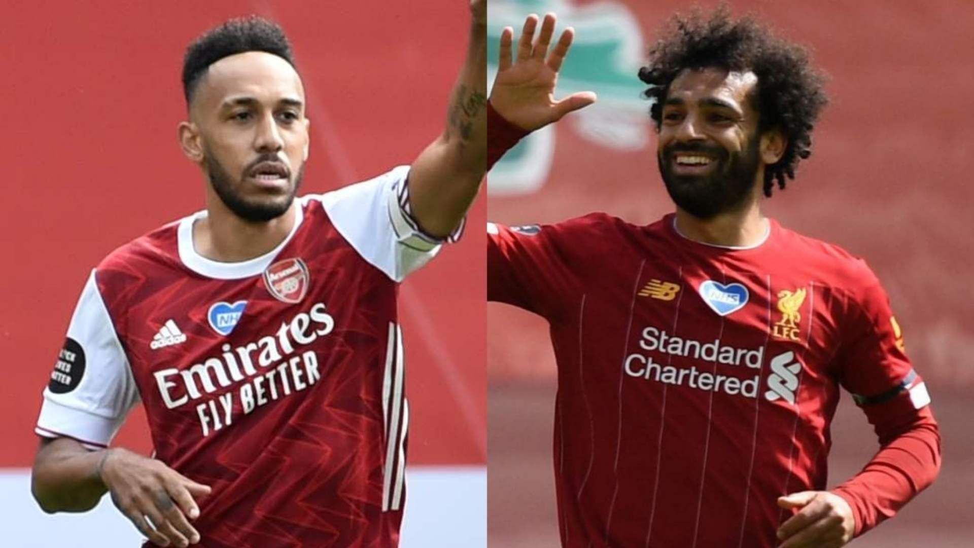 Pierre-Emerick Aubameyang Arsenal Mohamed Salah Liverpool