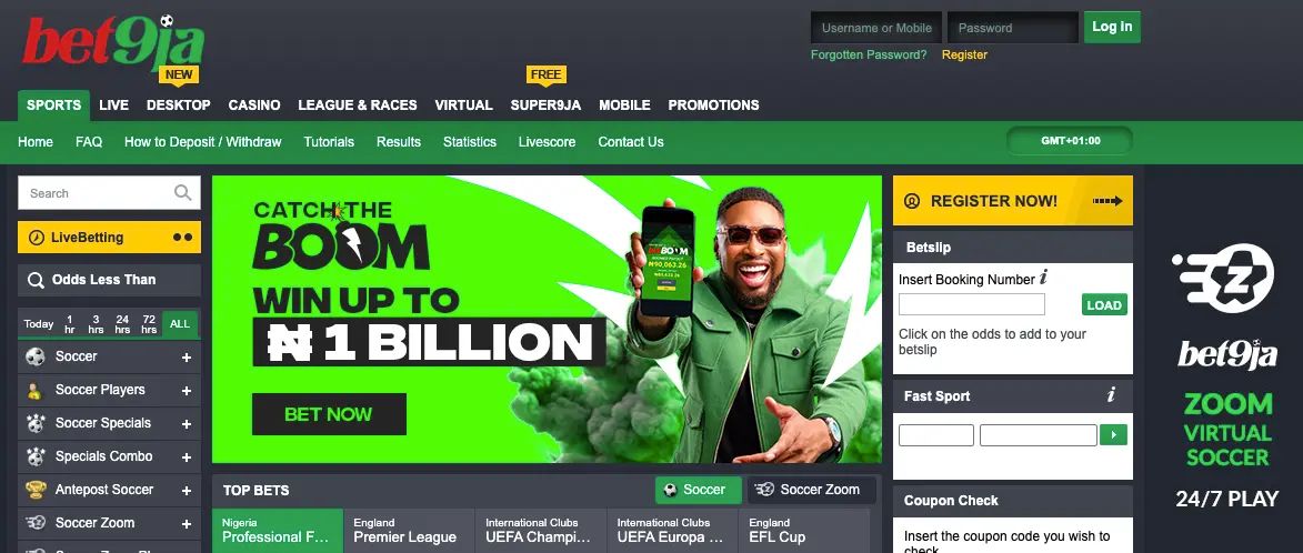 Bet9ja Old Desktop