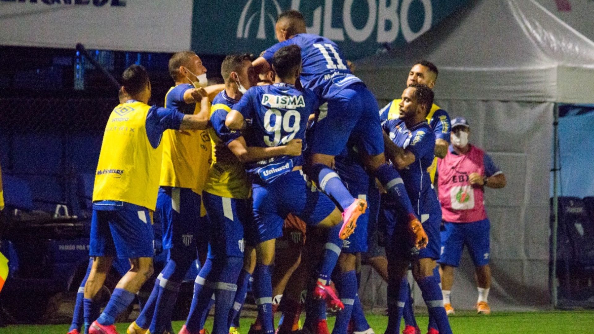 Avaí comemora, Brasileirão Série B 2021