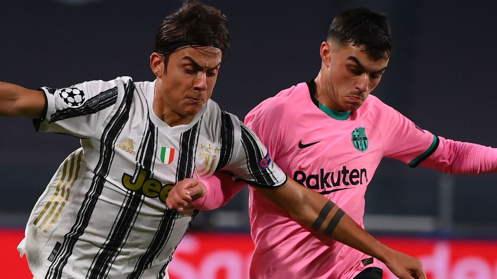 juventus barcelona champions league paulo dybala pedri gonzalez