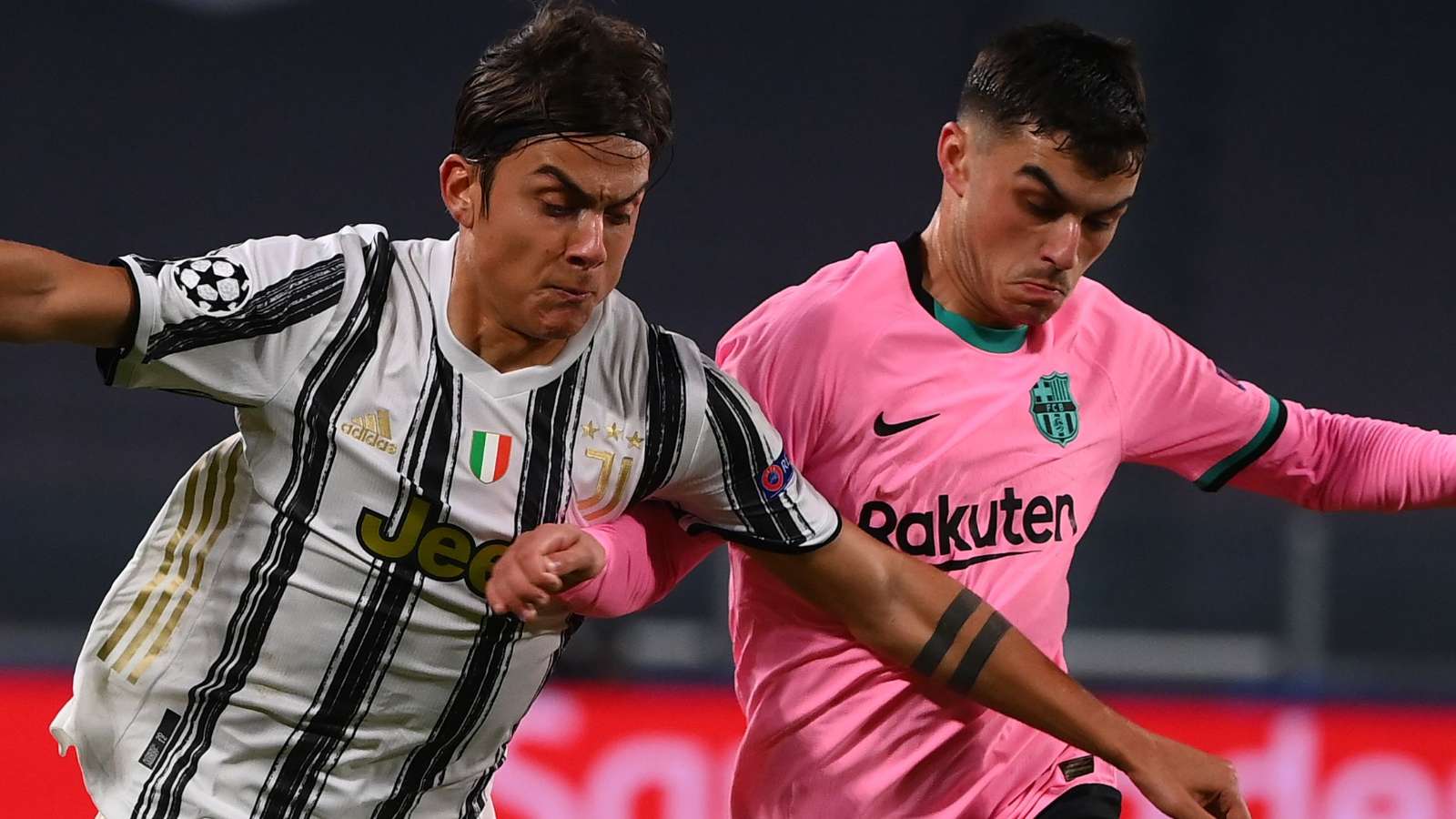 juventus barcelona champions league paulo dybala pedri gonzalez
