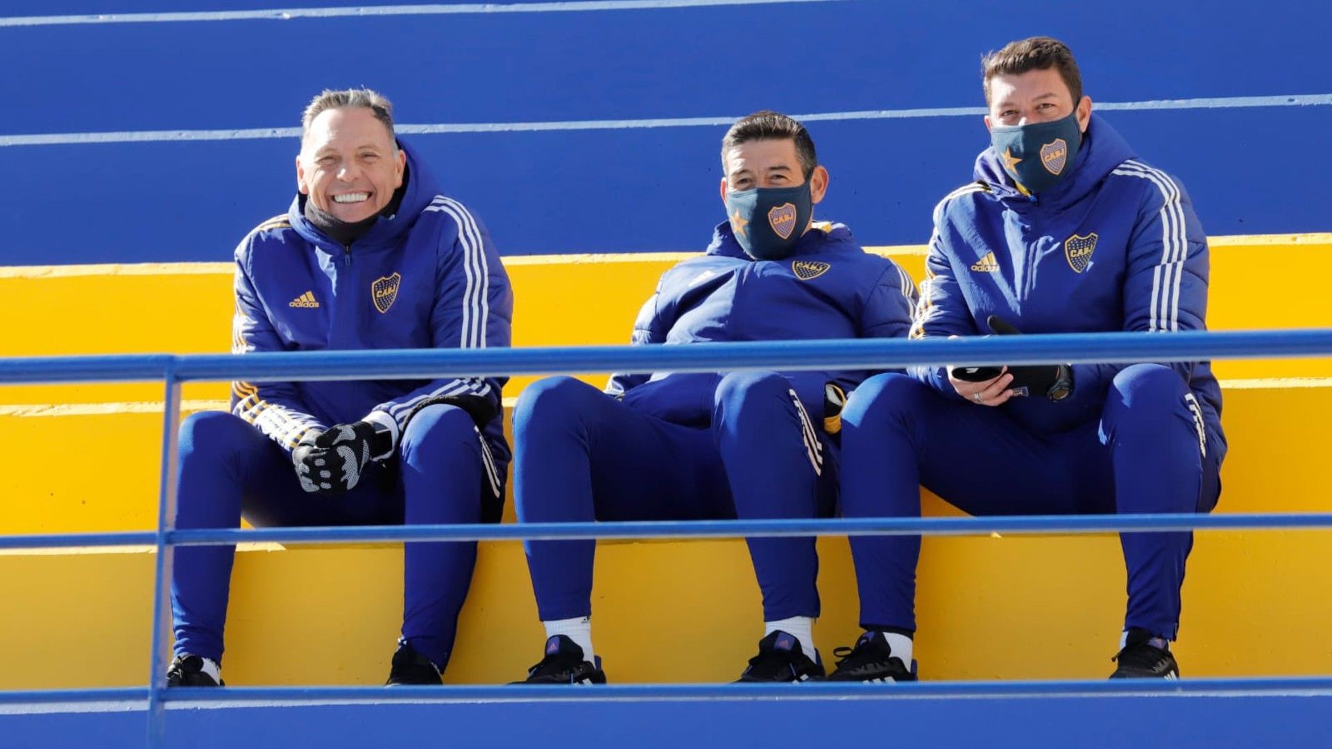 Russo Krupoviesa Battaglia Boca Entrenamiento Julio 2021