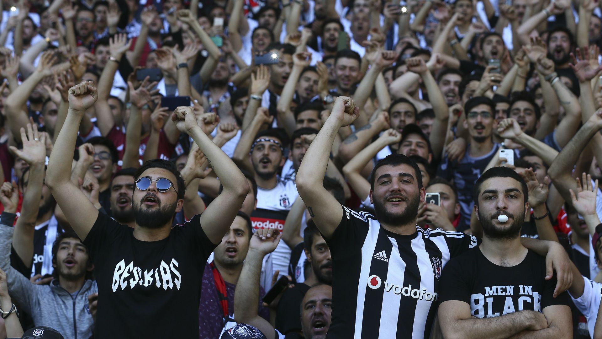 Besiktas fans at Gaziantep