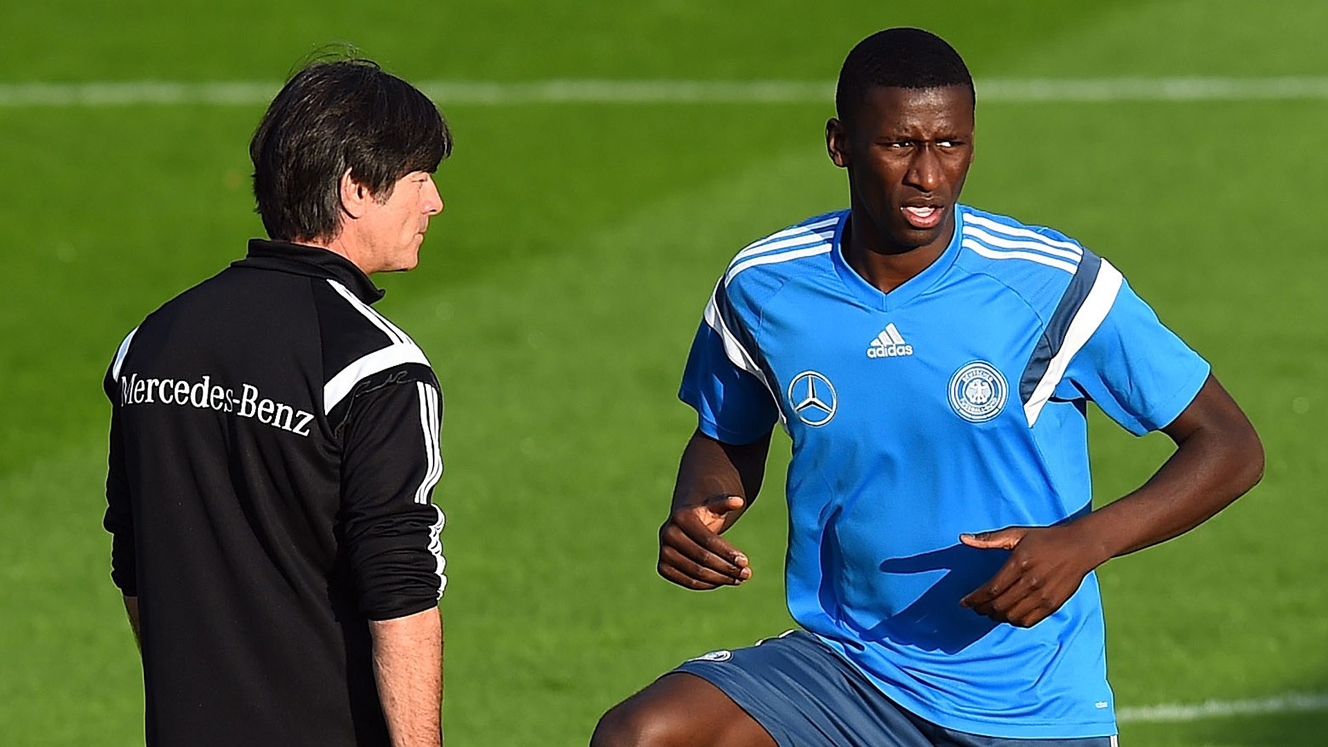 Joachim Low Antonio Rudiger Deutschland Training 10132014