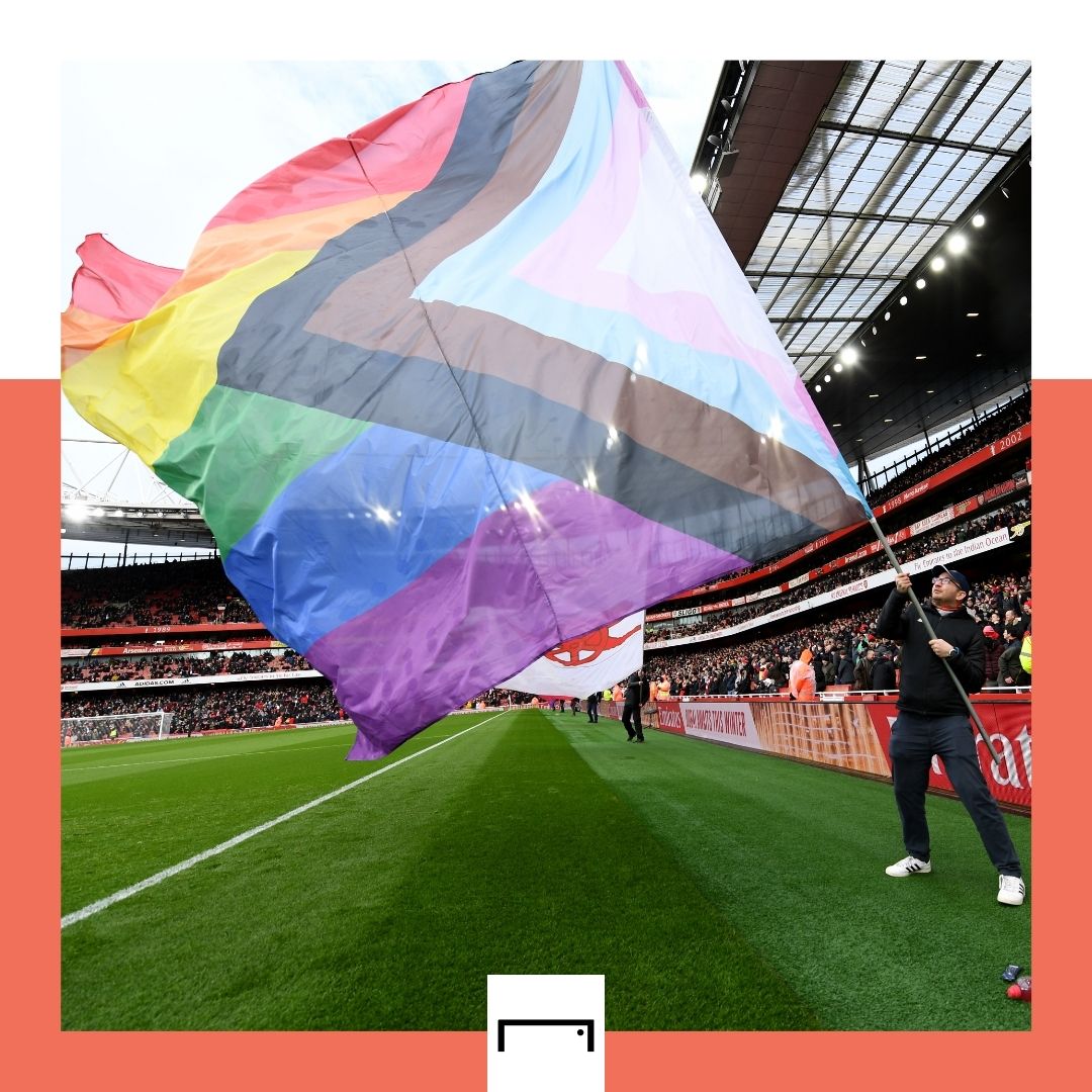 LGBT flag Gay Gooners Arsenal Emirates 2022 GFX