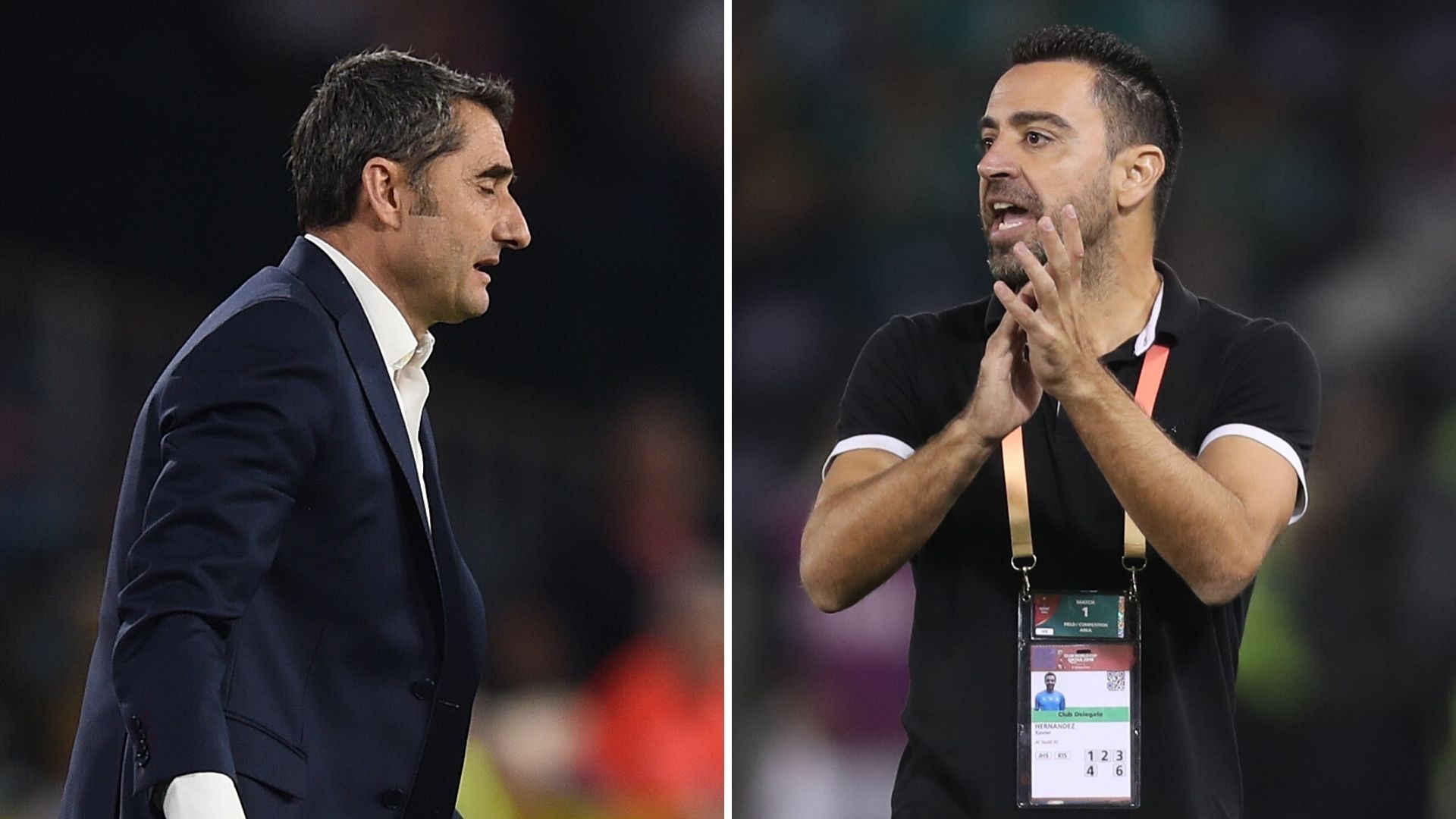 Ernesto Valverde y Xavi Hernández, Barcelona