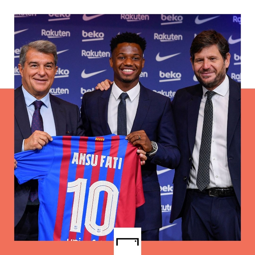 Joan Laporta Ansu Fati Mateu Alemany Barcelona 2021 GFX