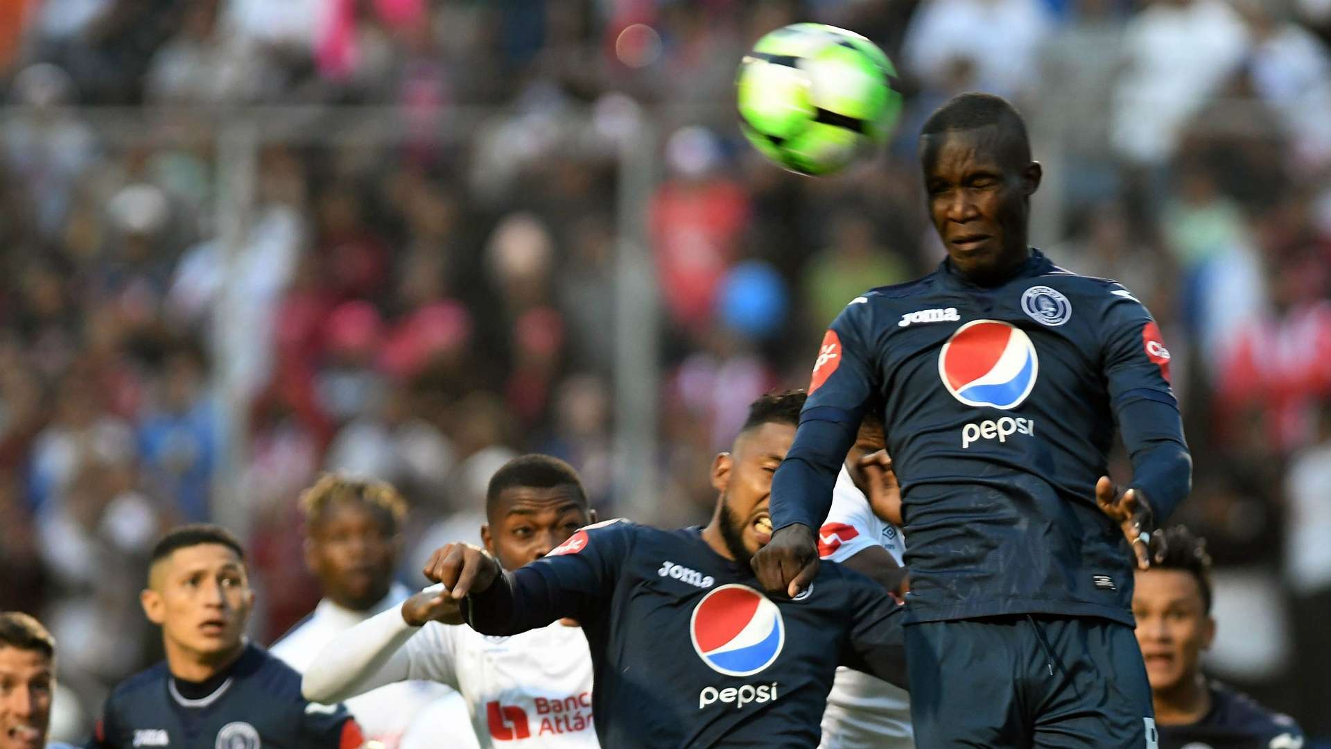 Rubilio Castillo Motagua v Olimpia Honduran Apertura Tournament football final at the Nacional stadium in Tegucigalpa 16122018