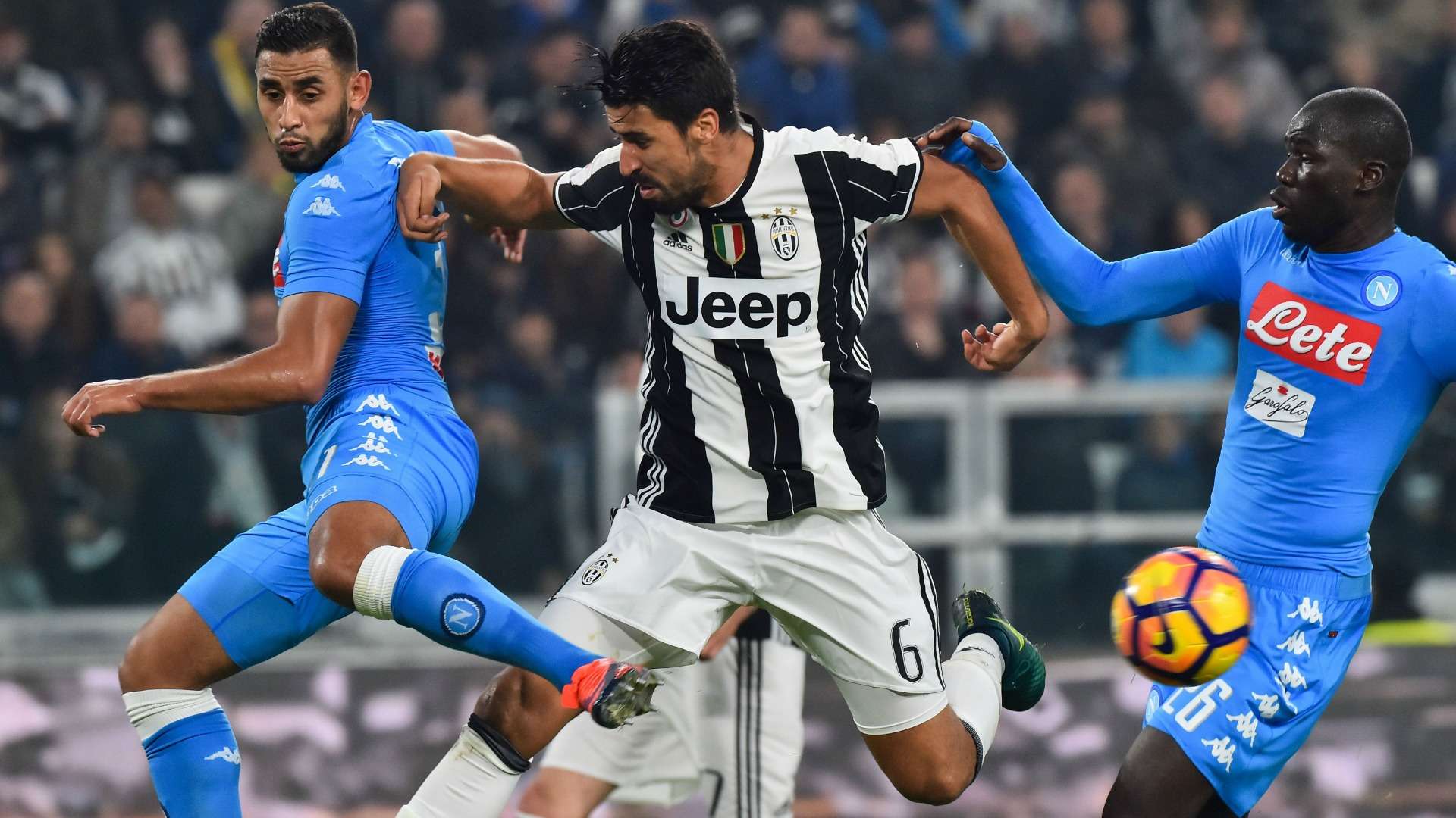 Faouzi Ghoulam Sami Khedira Koulibaly Juventus Napoli 29102016 Serie A