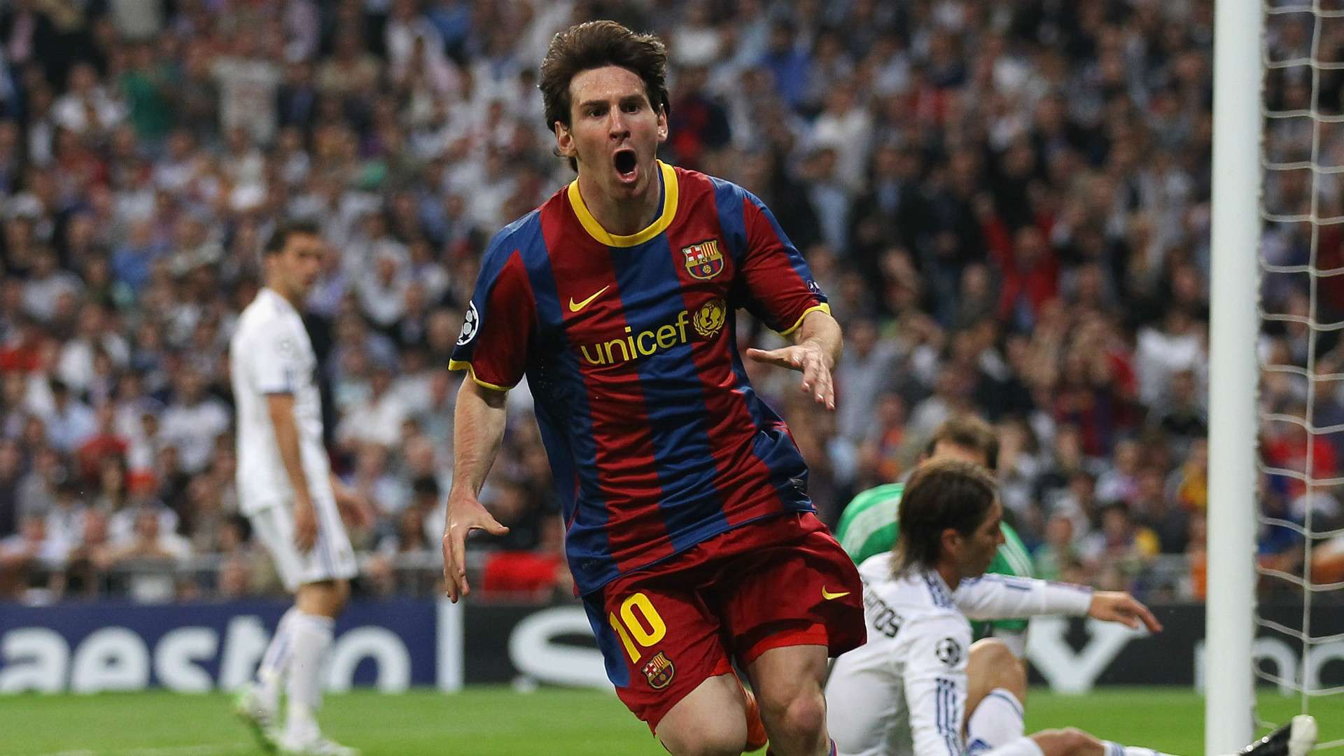Lionel Messi Barcelona Real Madrid Champions League 27042011