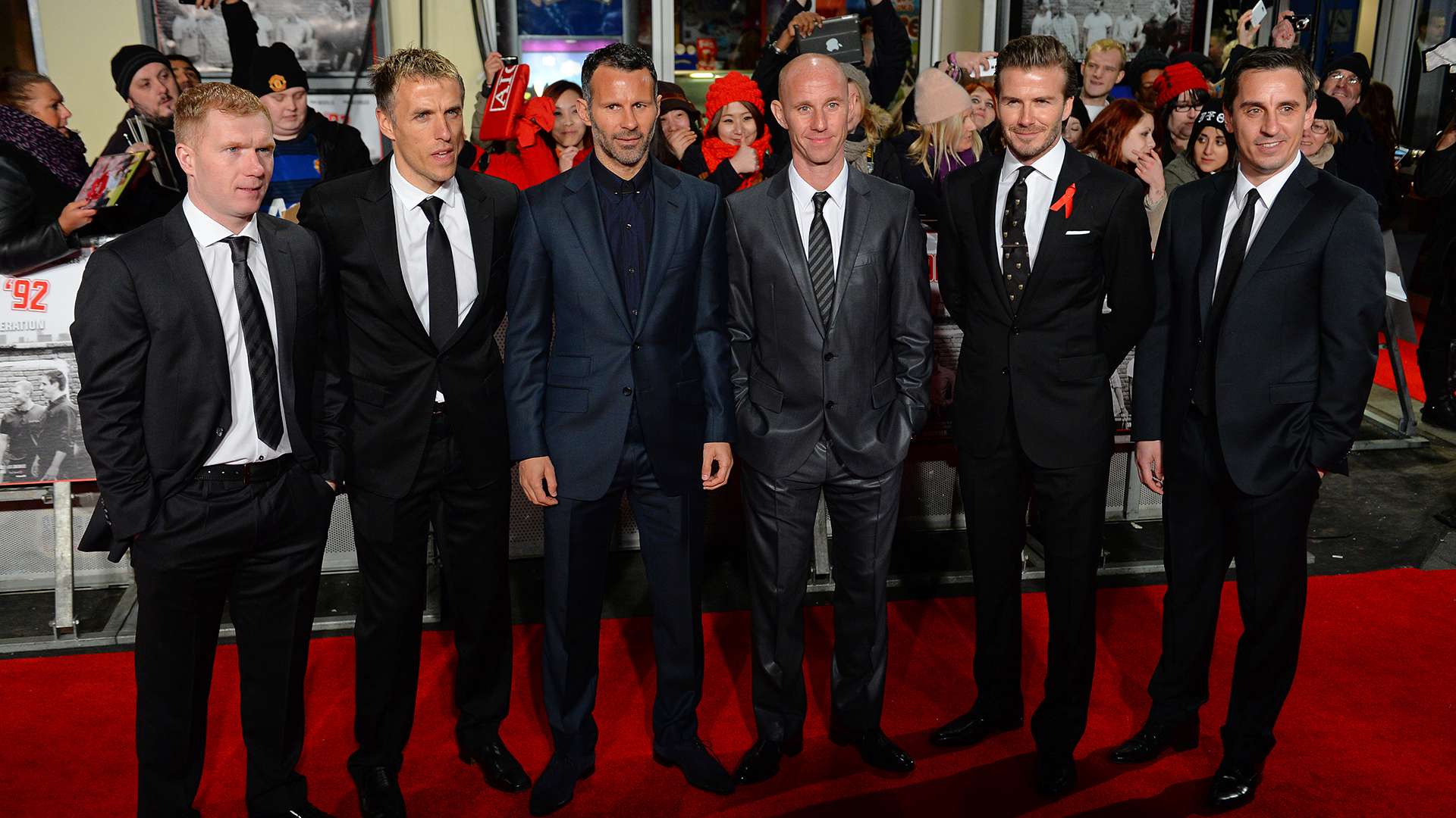 Class of 92 Phil Neville David Beckham Ryan Giggs Paul Scholes Gary Neville Nicky Butt