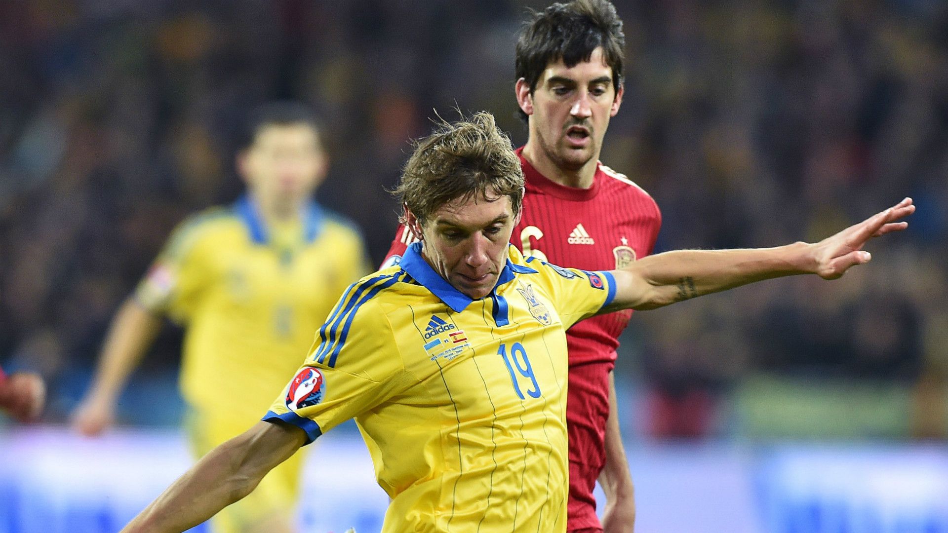 Denis Garmash Mikel San Jose Ukraine Spain Euro Qualifier