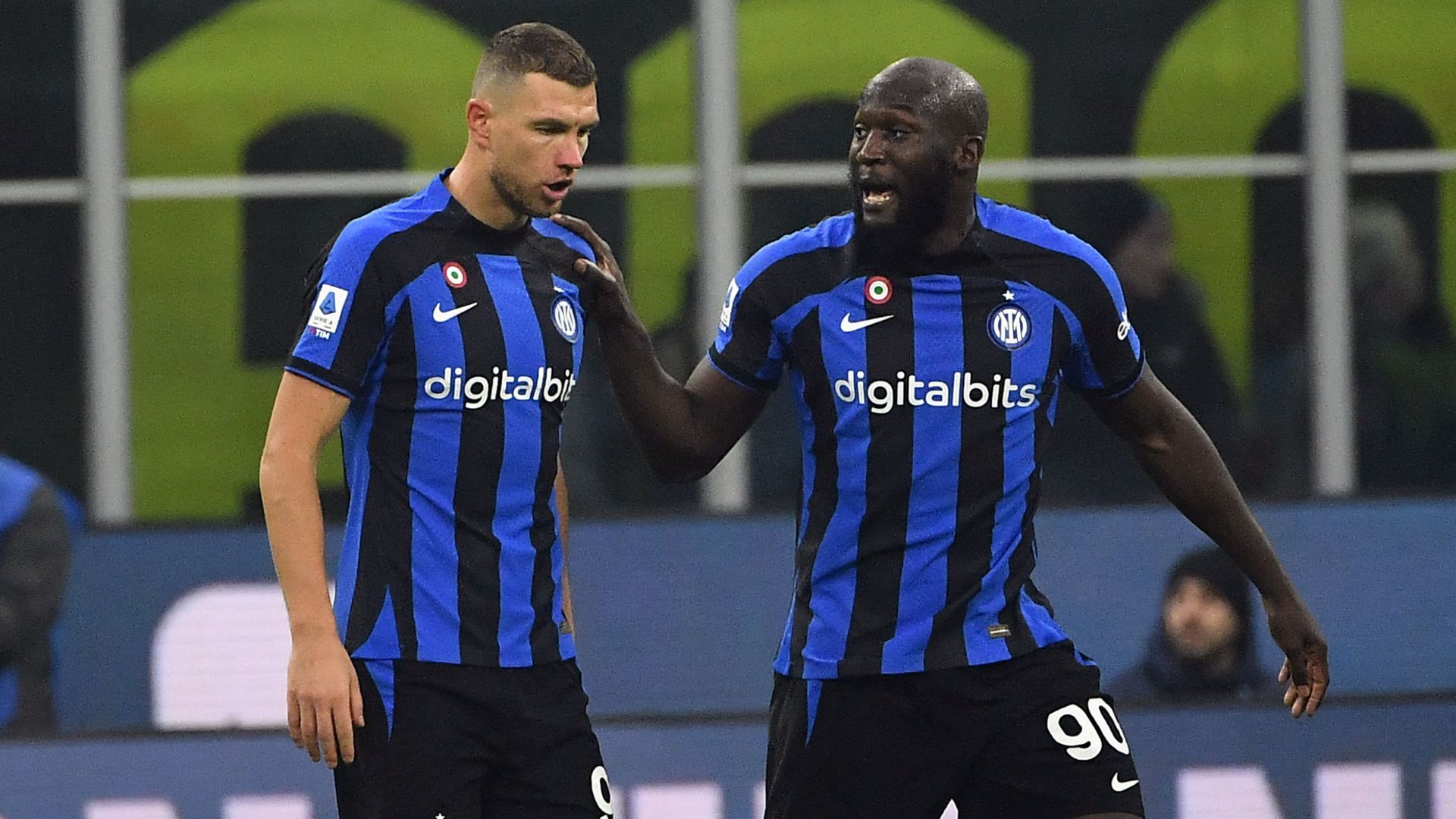 Edin Dzeko Romelu Lukaku Inter