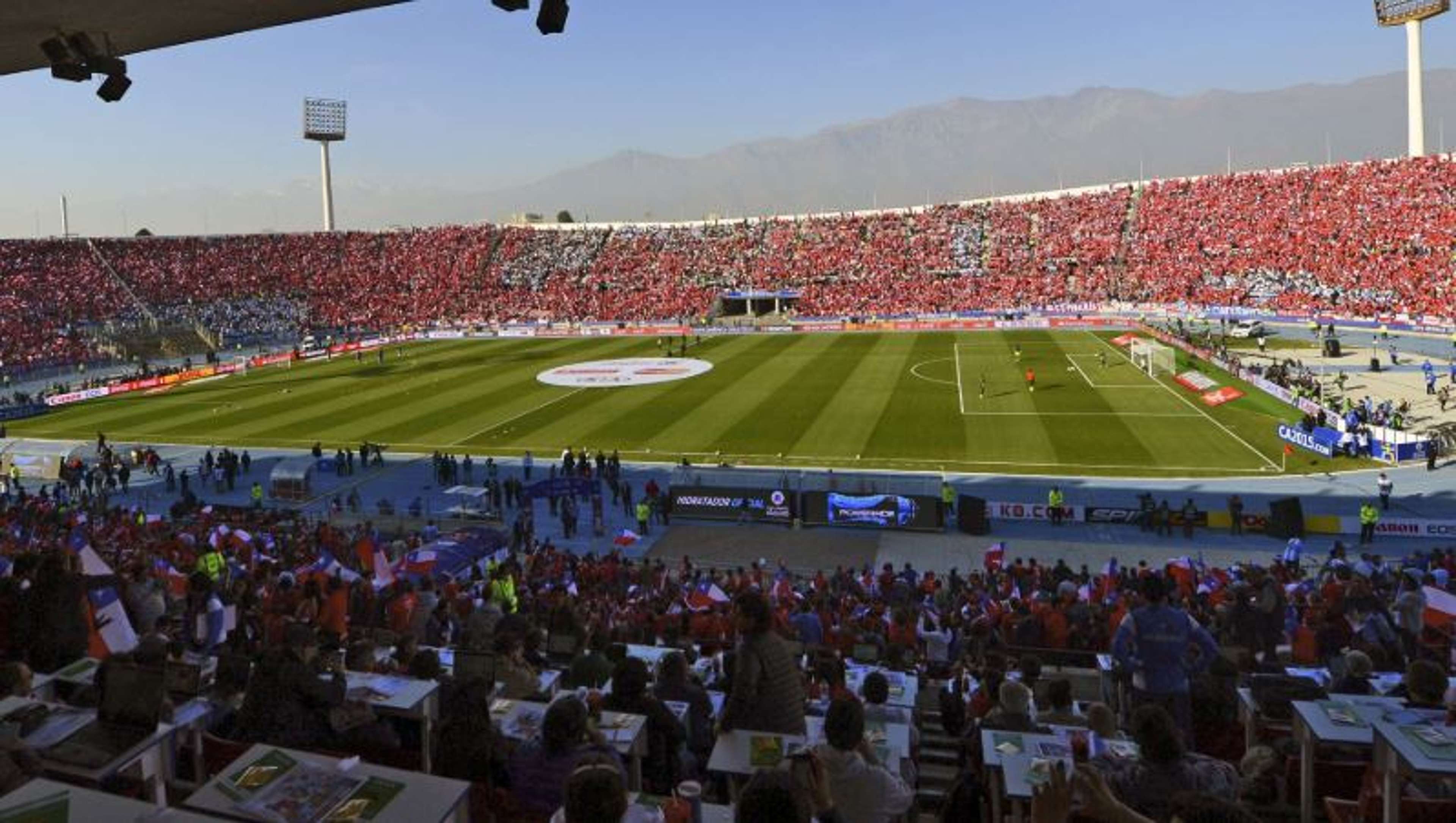 Imagem geral do estádio Nacional de Santiago, no Chile