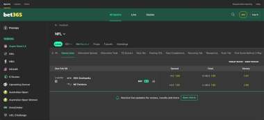 bet365 roc nfl betting