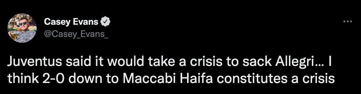Juve Maccabi BMB tweet 2