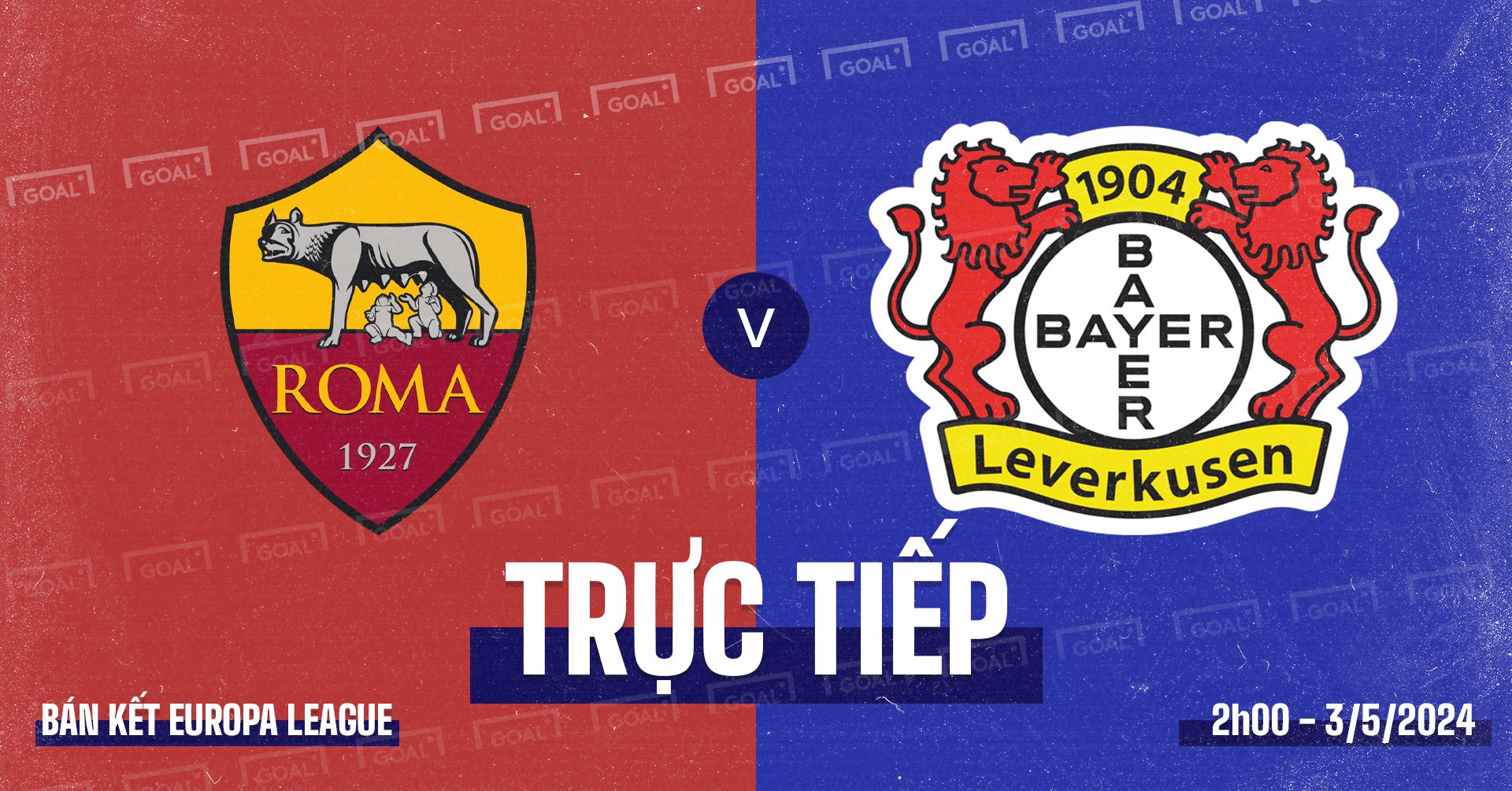 AS Roma vs Bayer Leverkusen Europa League 2023/24 GFX