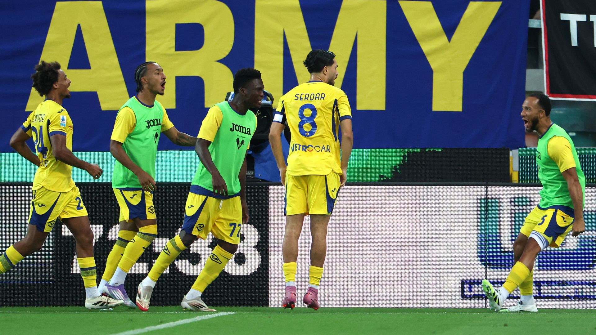 Verona esultanza Serie A