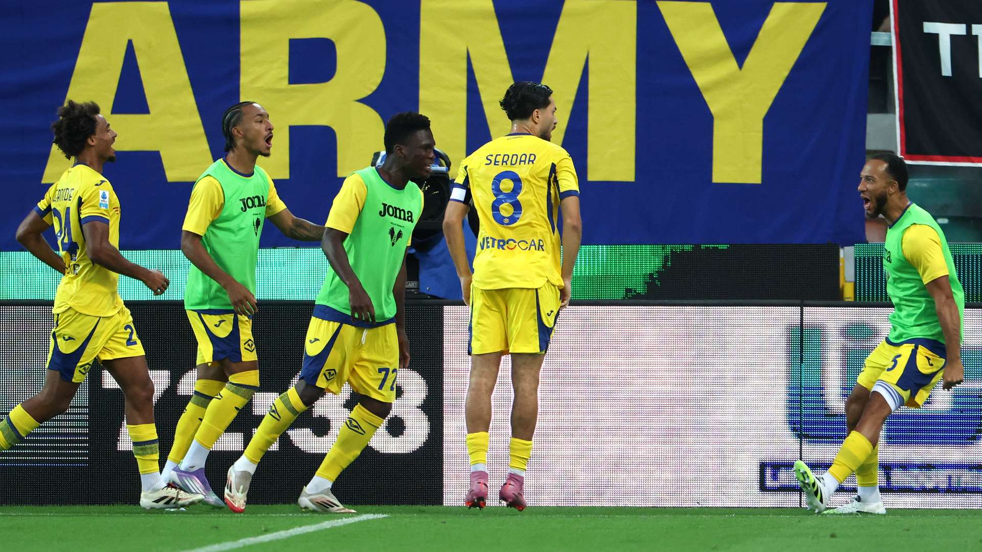 Verona esultanza Serie A