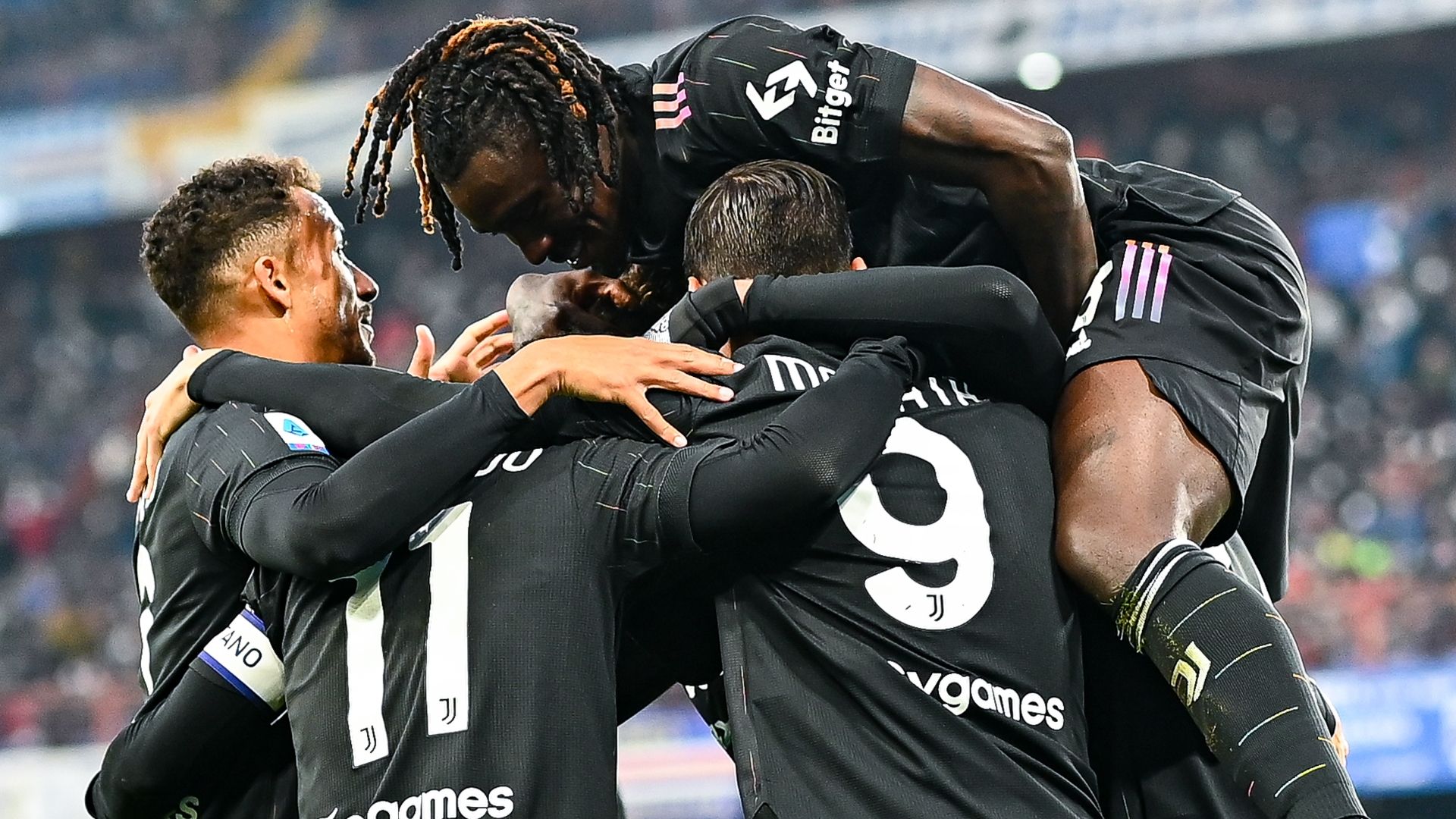Sampdoria Juventus celebrating Serie A