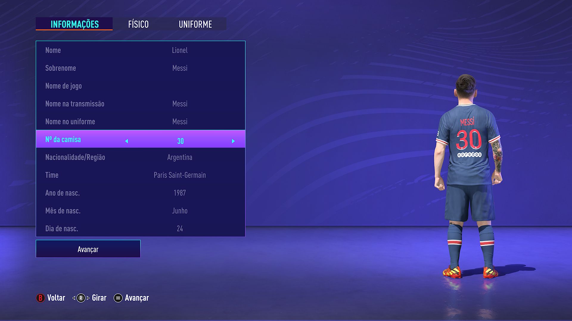 5- Messi no PSG - FIFA 21