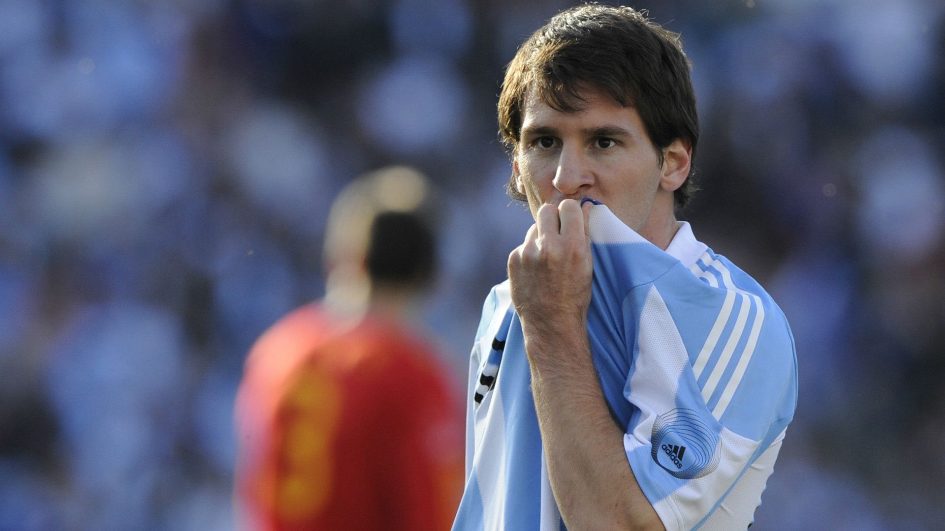 Lionel Messi Argentina Spain Friendly 07092010