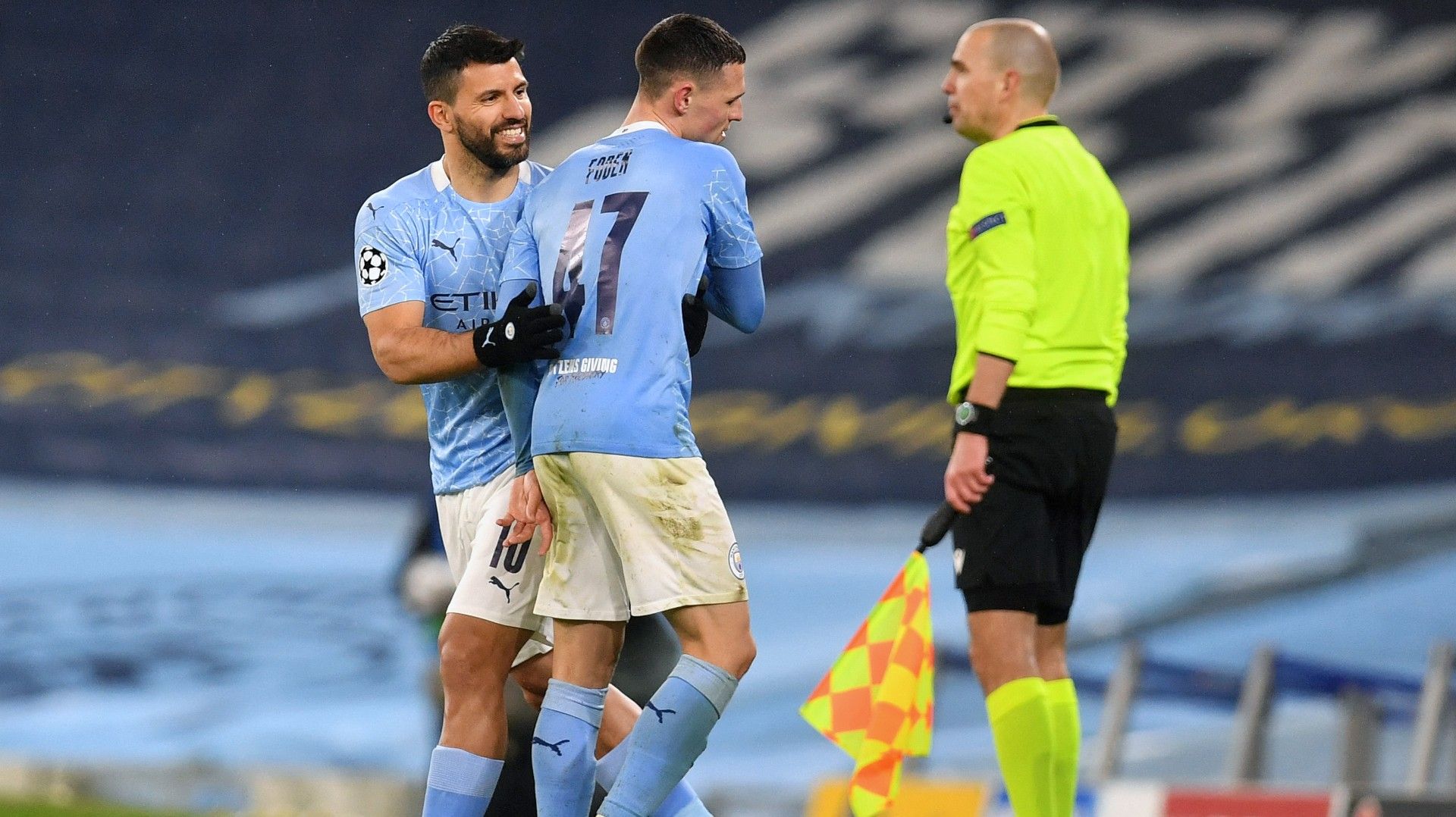Sergio Aguero Phil Foden Manchester City PSG 04052021