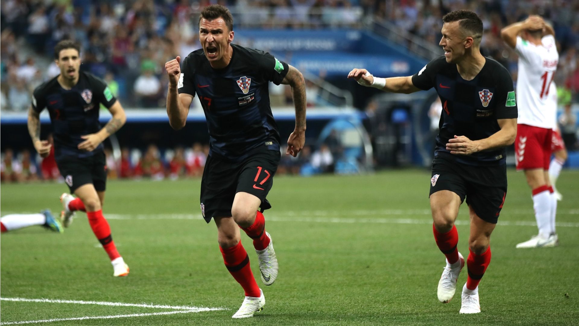 Mario Mandzukic Vrsaljko Perisic Croatia Denmark World Cup 2018 Russia