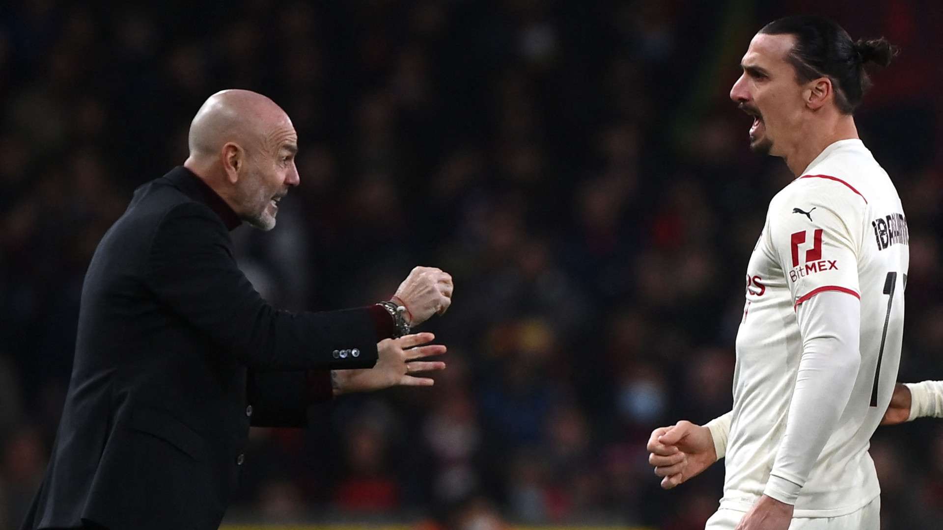 Stefano Pioli Zlatan Ibrahimovic Genoa Milan Serie A