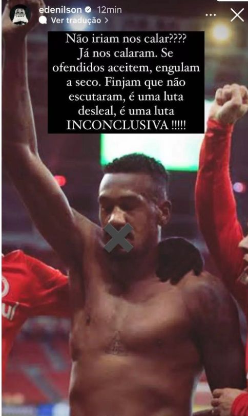 Edenilson Instagram stories racismo 08 06 2022