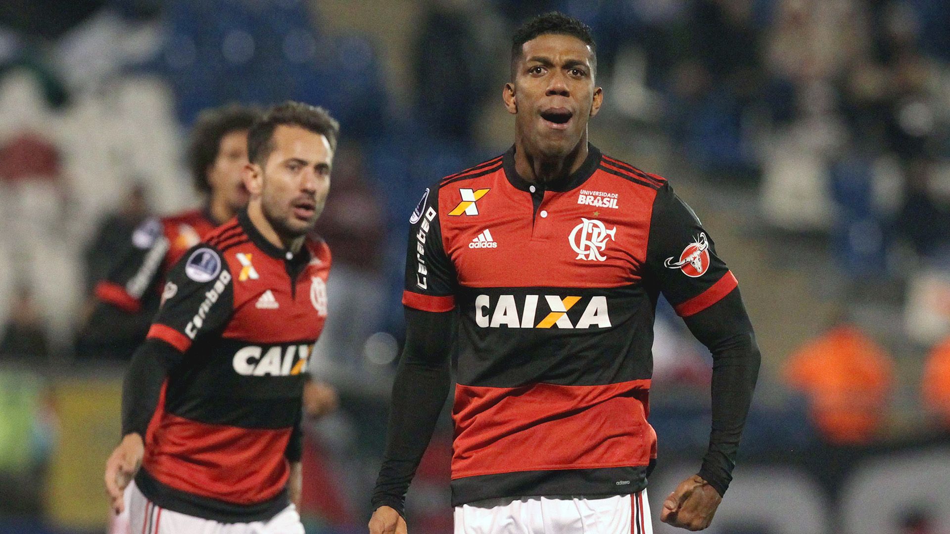 Orlando Berrio Everton Ribeiro Palestino Flamengo Copa Sudamericana