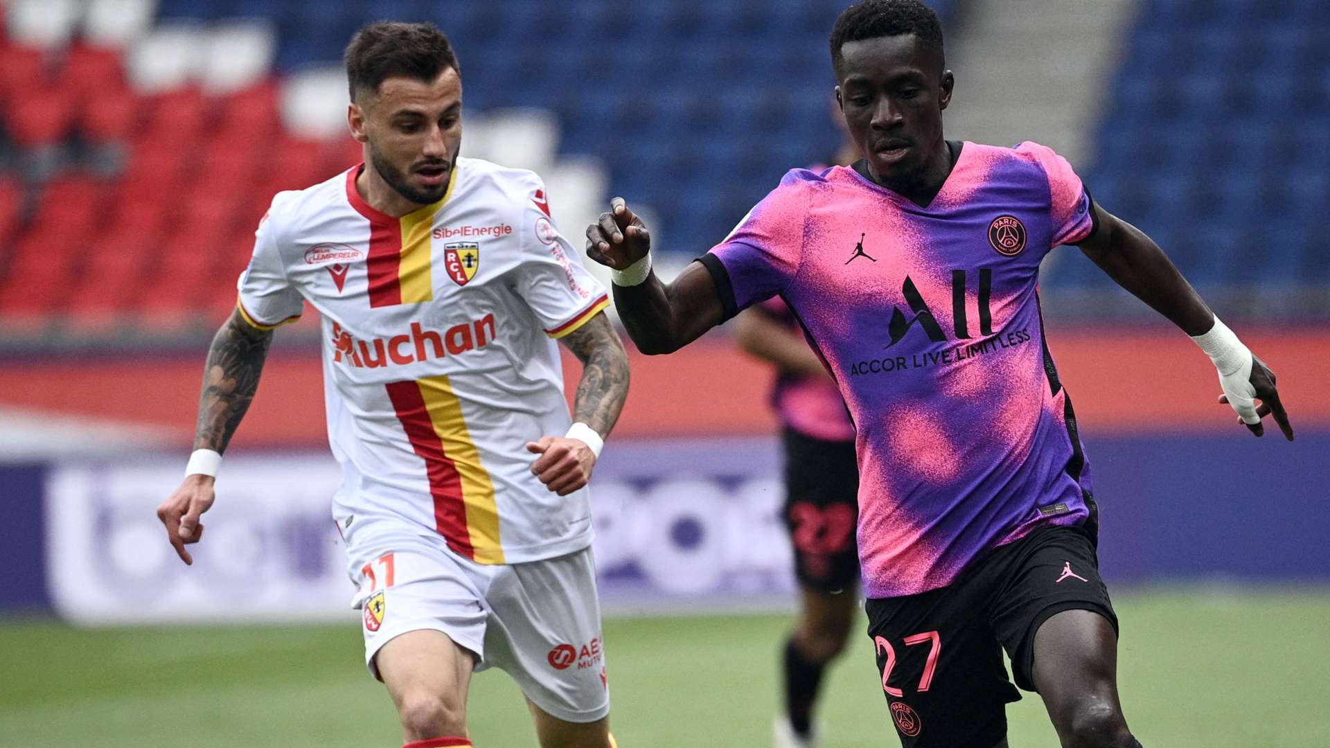 Idrissa Gueye Jonathan Clauss PSG Lens Ligue 1 01052021