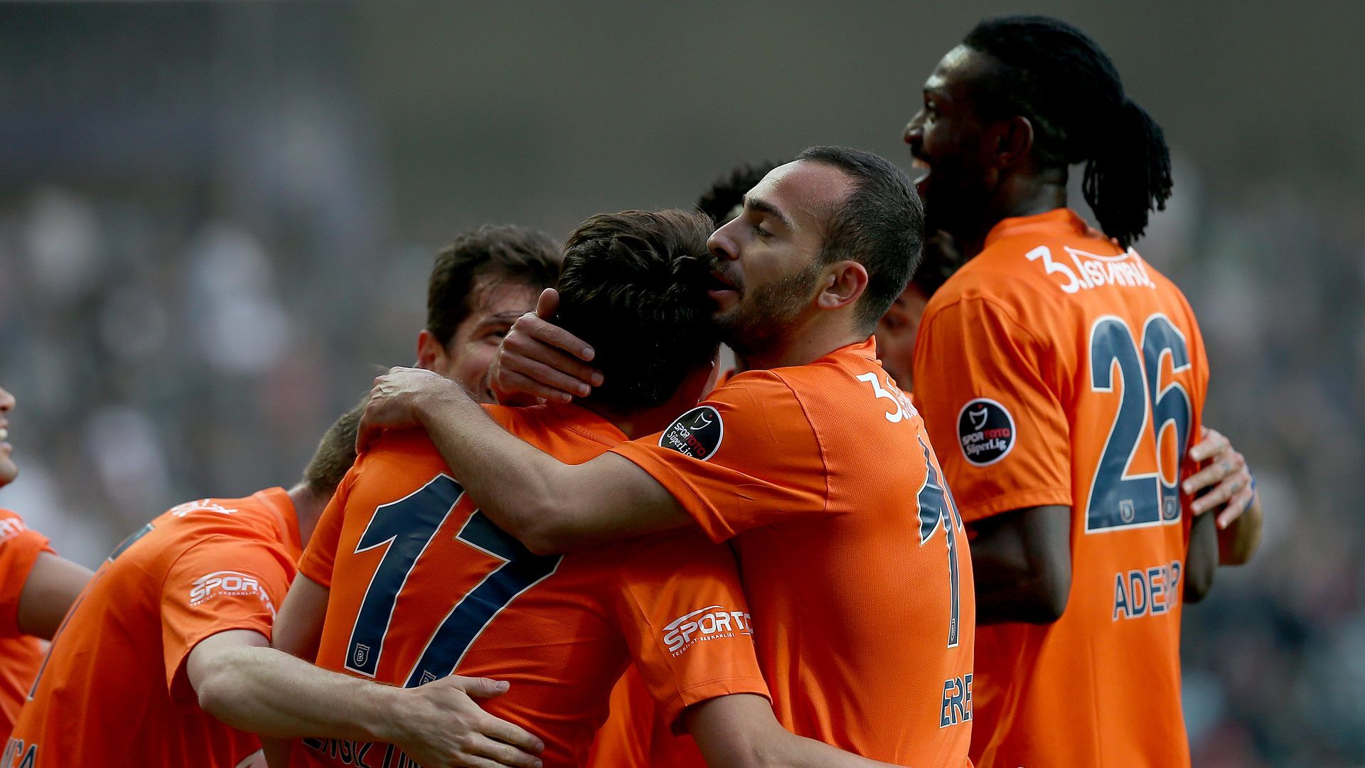 Basaksehir goal celebration Adebayor Cengiz Under