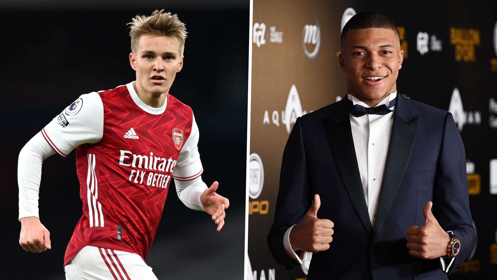 Martin Odegaard, Kylian Mbappe GFX