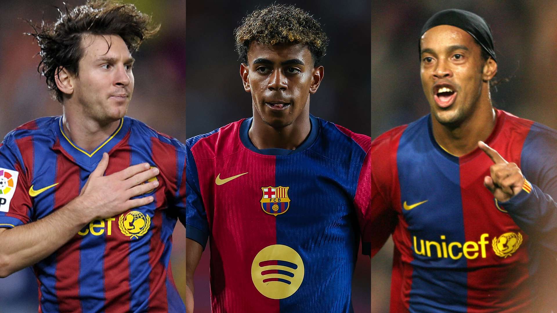 Lionel Messi Lamine Yamal Ronaldinho