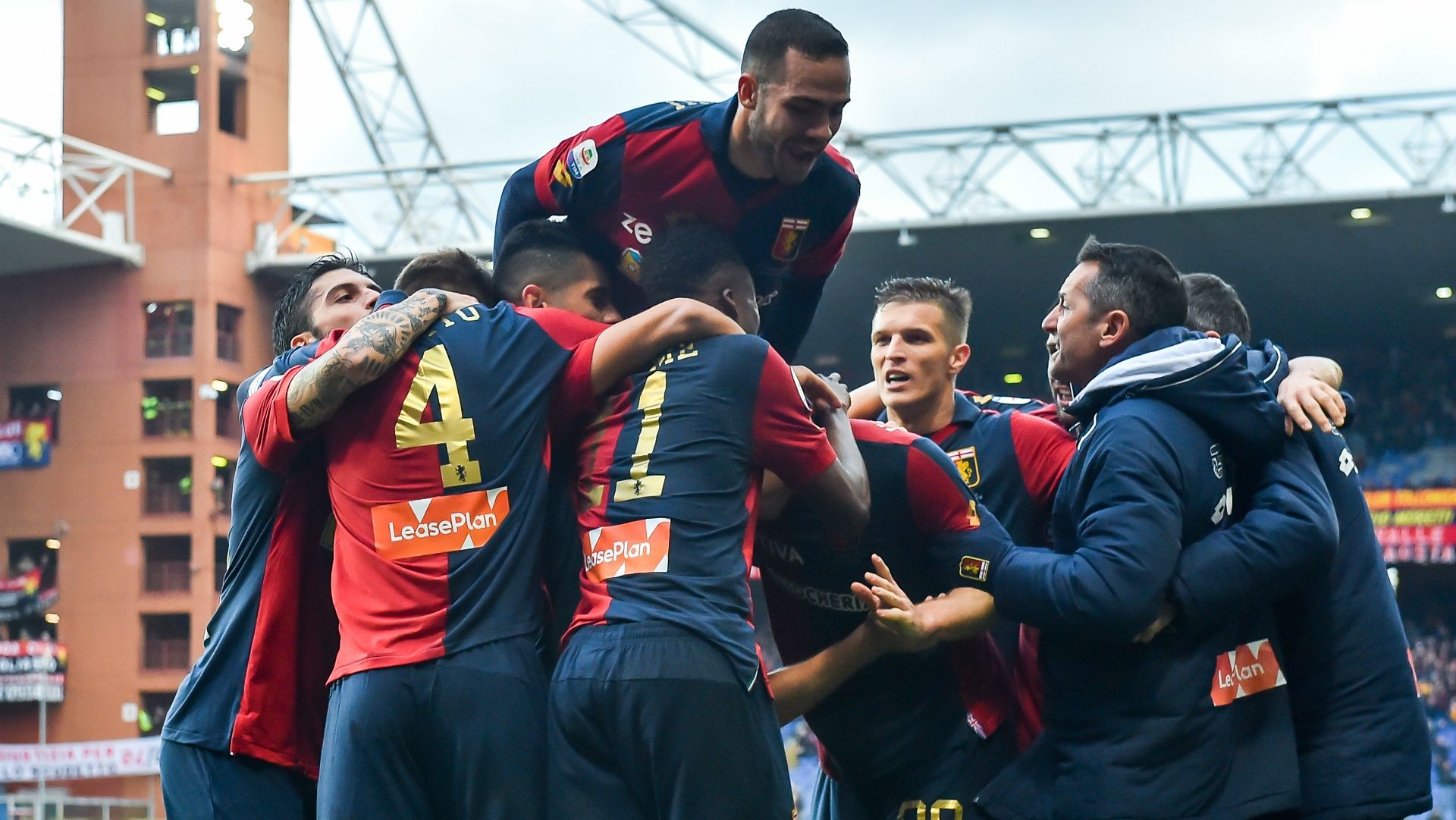 Genoa Atalanta celebration 22122018 serie a