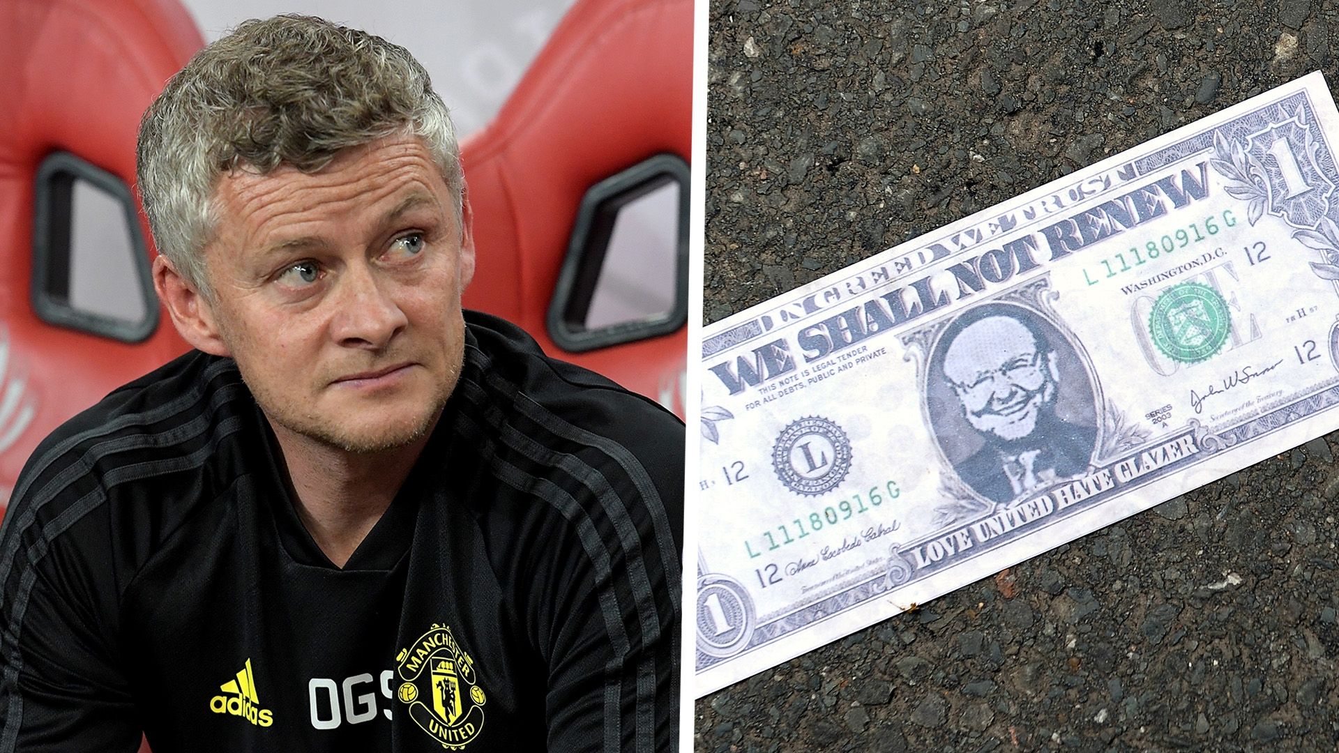 Ole Gunnar Solskjaer Manchester United Glazer Out protest