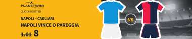 quota maggiorata napoli cagliari planetwin365