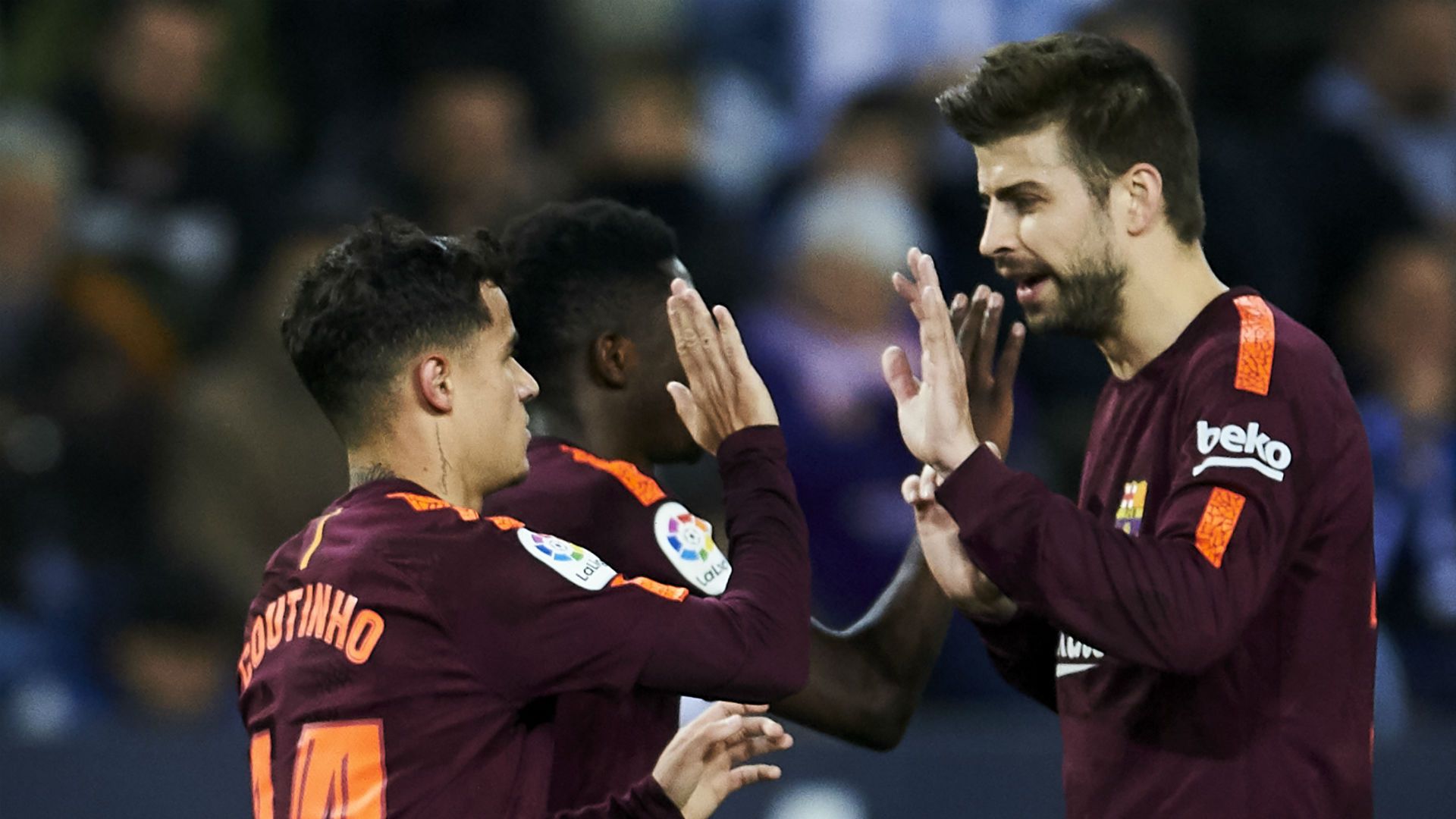 Philippe Coutinho Gerard Pique Barcelona