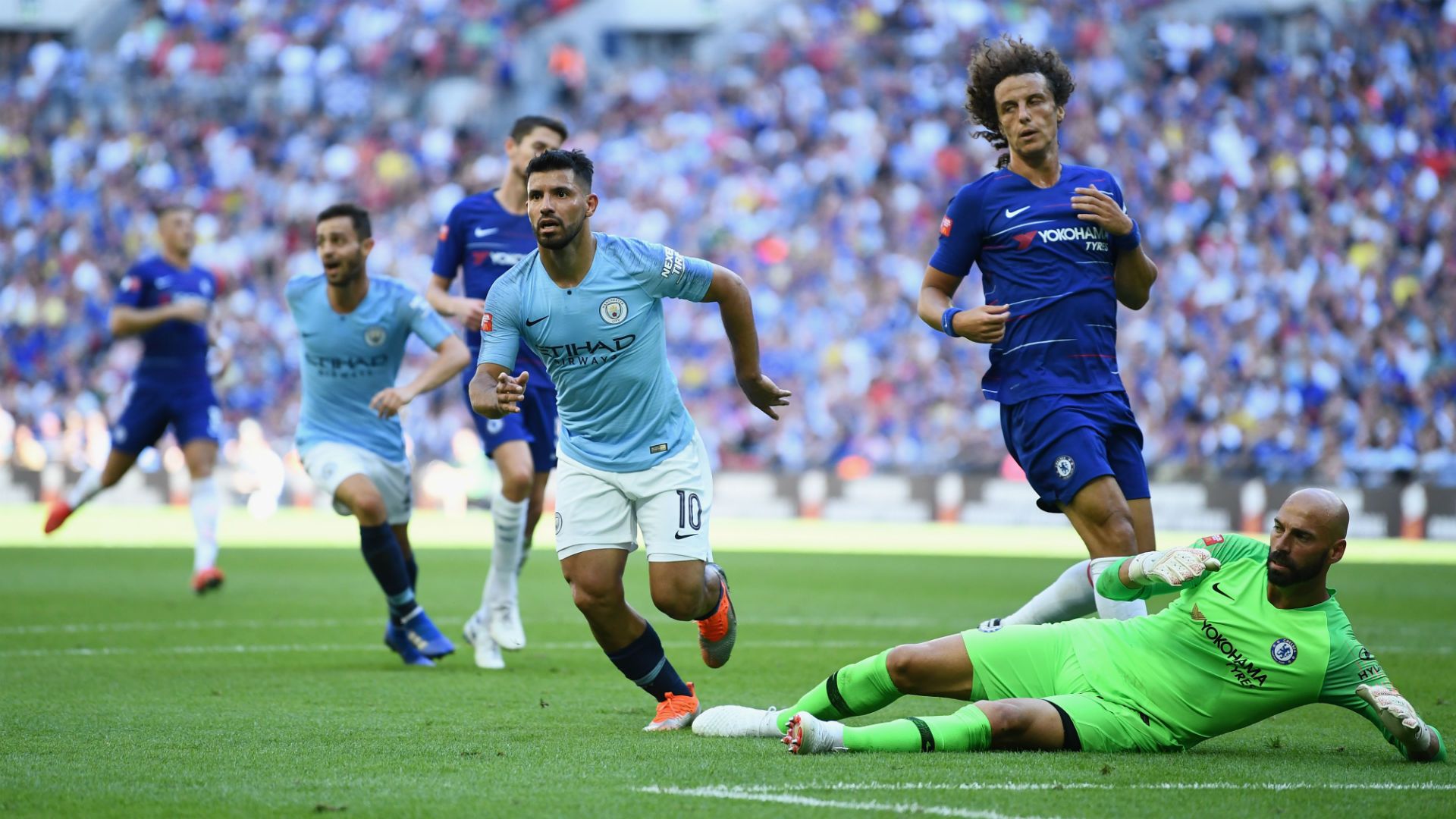 Sergio Agüero Manchester City 05082018 Community Shield against Chelsea