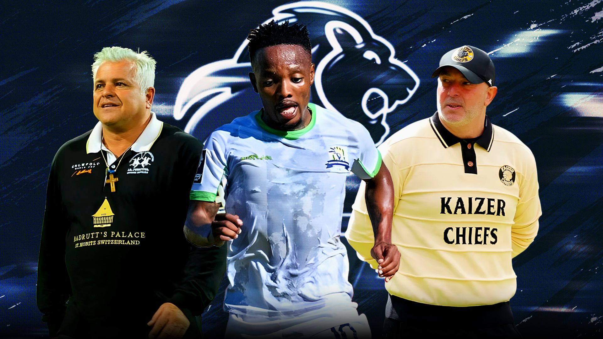 Monde Mpambaniso of Marumo Gallants, John Comitis of Cape Town City and Nasreddine Nabi of Kaizer Chiefs 16-9