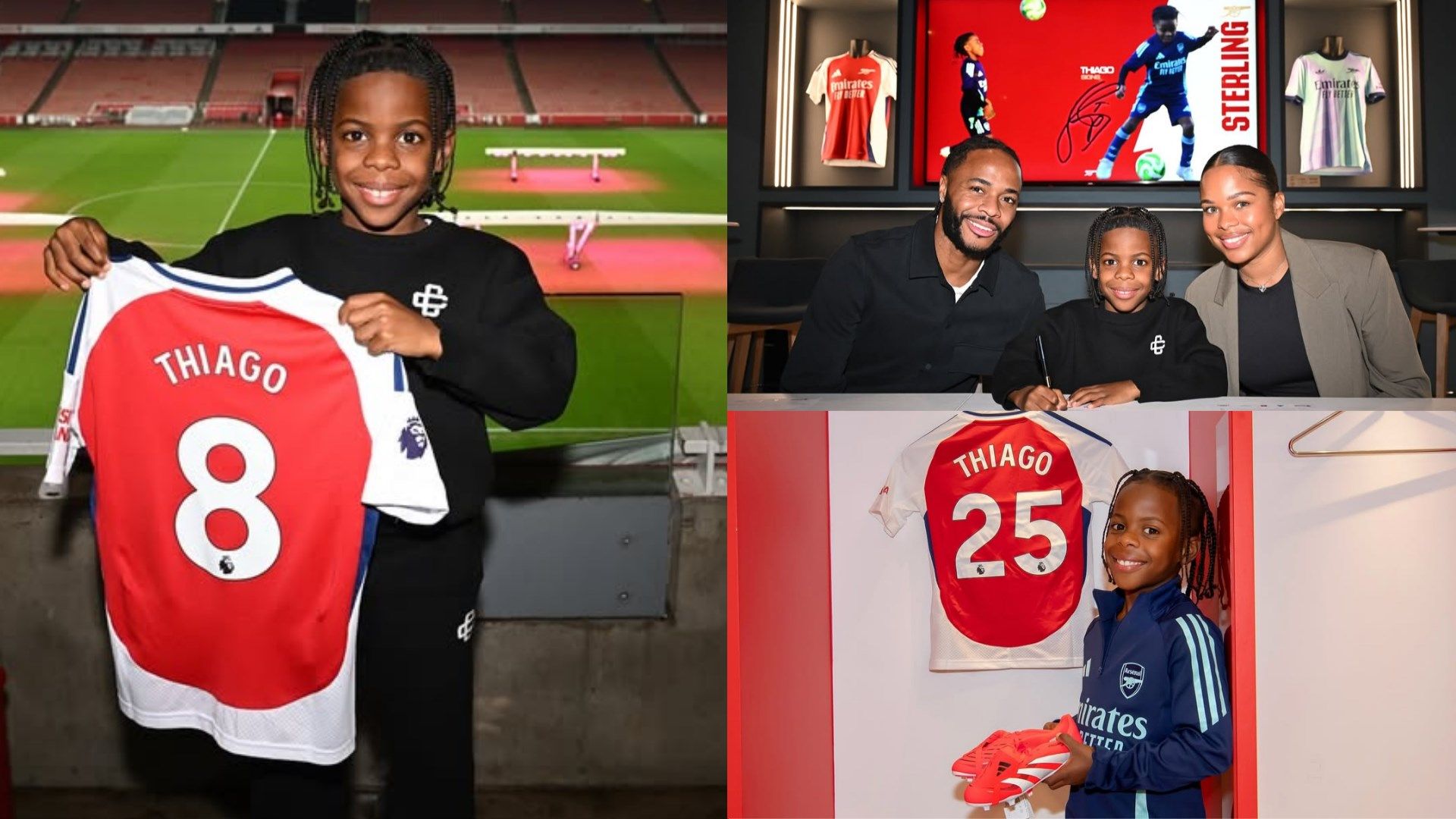 Raheem Sterling's 8-year-old son Thiago signs for Arsenal's academy as dad faces uncertain future after disappointing loan spell with Gunners | Goal.com UK