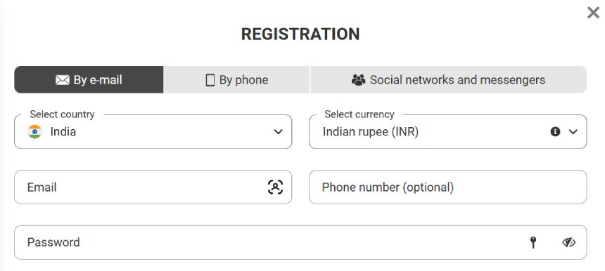 Megapari In Register Form