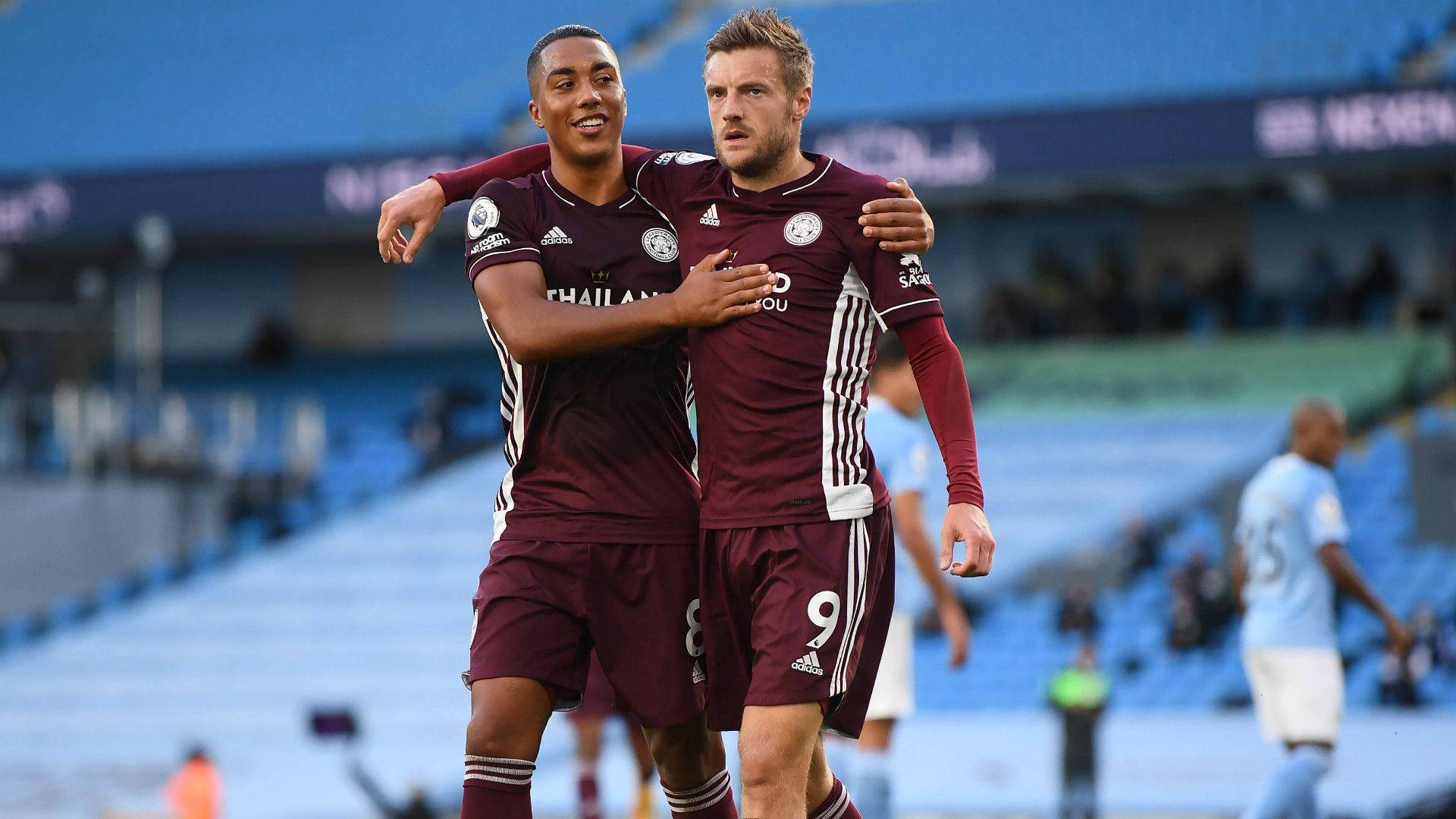 GER ONLY Vardy Tielemans Leicester 2020