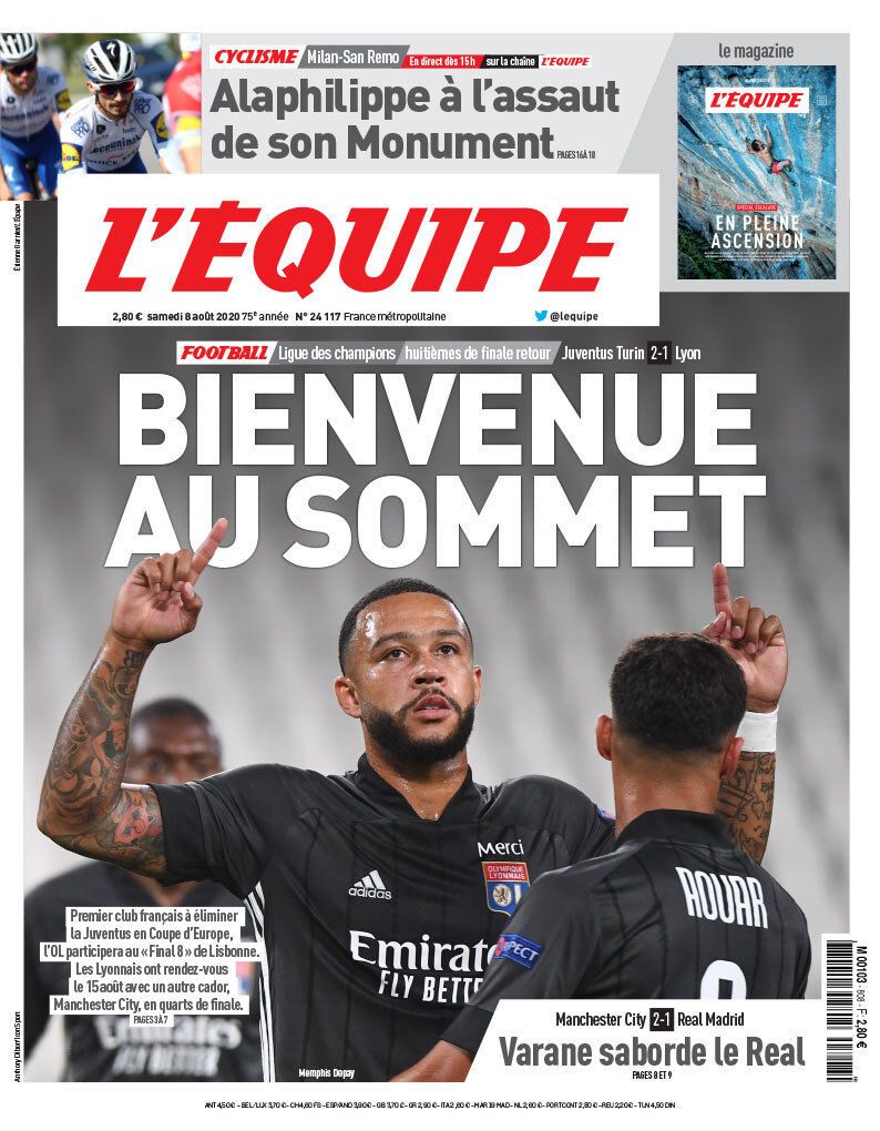 Newspapers 8-8 embed only L'Equipe
