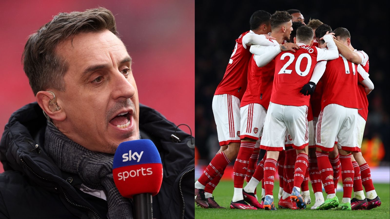 Gary Neville Arsenal split